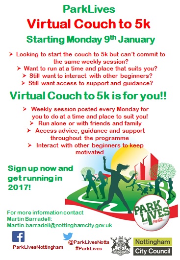 Parklives Virtual Couch To 5k This Girl Can With Nottingham City